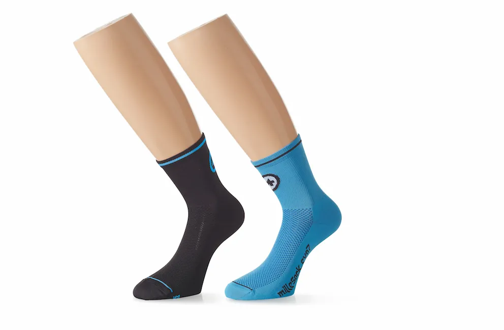 Носки ASSOS milleSock_evo7 - 2 pairs calypso Blue / blackSeries