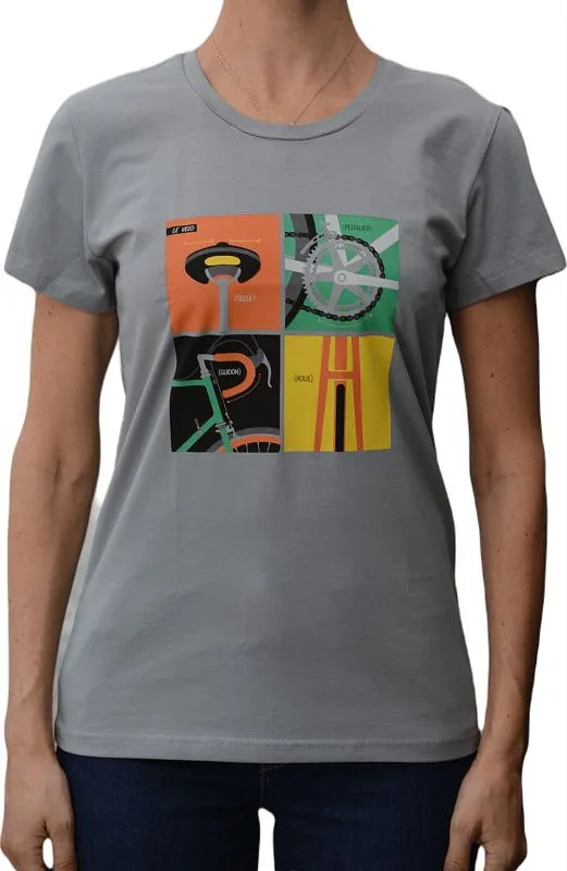 Футболка TopCycler WOM Le Velo grey